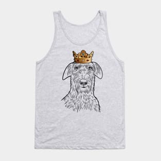 Scottish Deerhound Dog King Queen Wearing Crown Tank Top